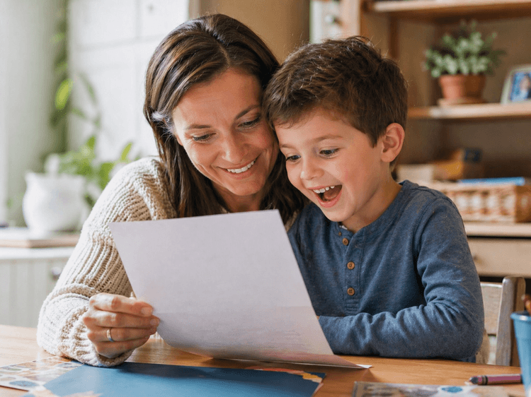 Reading Happy Mail together